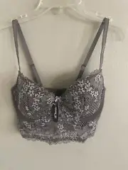 Adore Me Women's Pacchi Contour Demi Bra Excalibur (Gray) Size 32 DD NEW