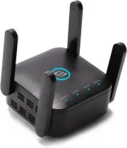 1200Mbps Dual Band WiFi Signal Booster – Wireless Range Extender (Black)