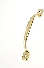 Romak 864040 Cabinet Drawer Pull Handle, Brass Plated, 150 mm Overall Length