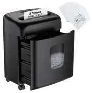 8 Sheet High Security Micro Cut Paper Shredder and 24-Pack Shredder Lubricant Sh