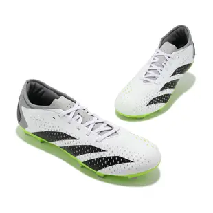 adidas 足球鞋 Predator Accuracy.3 FG 愛迪達 白綠 短草場適用 男鞋 ACS GZ0014