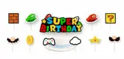1 Pcs Cake Topper 10 Pcs Cupcake Topper SUPER MARIO Party Supplies Tableware Kids Children Birthday Decoration