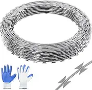 VEVOR Razor Wires, 246 ft Razor Barbed Wire, 5 Rolls Razor Wire Fencing Razor Fence, Razor Ribbon Barbed Wire Galvanized Razor Wire Fence, Rolls Razor for Garden