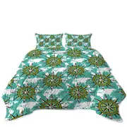 A Pattern of World Map and Compass Coverlet