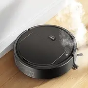 Robot Vacuum Cleaner with Spray Humidifier, 3 in 1 Household Robot Vacuum and Mop Combo, Intelligent Sweeping Robotic Vacuum for Pet Hair, Hard Floors, Carpets, Ultra Slim Quiet (Color : Black a)