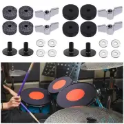 12 Pieces Cymbal Replacement Accessories Wing Nuts Drum Cymbal Felts Pads for
