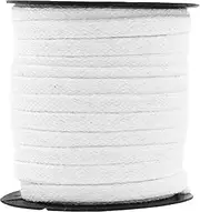 Mandala Crafts Flat Drawstring Cord Drawstring Replacement, 3/8 Inch 20 YDs White Soft Drawstring Cotton Draw Cord Hoodie Sweatpants Drawcord Replacement