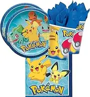 Pokemon Pikachu 16 Guest Large Tableware Bundle Pack
