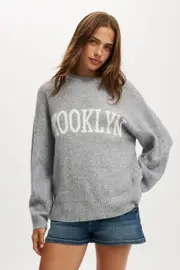 [Cotton On Women] Cotton On Women - Luxe Crew Pullover - Brooklyn L BROOKLYN