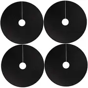 Tree Protector Mat,52cm Tree Mulch Ring Reusable Non-Woven Tree Protector Mat Weed Barrie Mat for Weed Control Black 4Pcs Tree Ring Mat