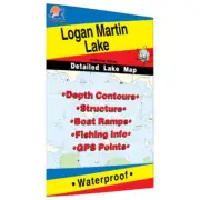 Logan Martin Reservoir Fishing Map-L338