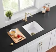 457*457*228mm Camden Gloss White Fireclay Insert/undermount Single Bowl Sink