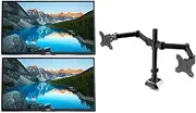2 Units Dell P2417H 23.8" FHD IPS Monitor (Renewed) + IdeerLife LS2 Dual Monitor Arm