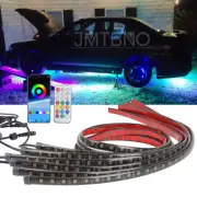 6PCS RGB LED Strip Under Car Tube Underglow Underbody Turn Signal Neon Light Kit