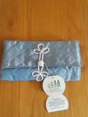 Crabtree & Evelyn Blue Makeup Toiletries Wisteria Traveller Bag ~ NEW w Tags!