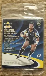 NRL Samboy The Footy Frames Tazo ~ Carl Webb ~ North Queensland Cowboys ~ B15/64