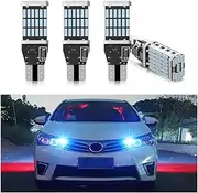 BESULEN 4 Pack LED Car Reverse Lights, T15 4014 45SMD Chipsets Backup Light Blinker Bulb, Car Brake Stop Canbus Error Free Turn Signal Light, Non Polarity 12V DC W16W (Ice Blue)