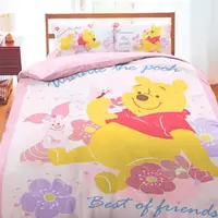 在飛比找momo購物網優惠-【享夢城堡】雙人床包涼被四件組(迪士尼小熊維尼Pooh 迪士