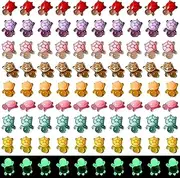 Nhemeylp 200 PCS Mini Turtles Luminous Mini Resin Animals Miniature Figures Glow in the Dark for DIY Garden Landscape Dollhouse Party Potted Decor Micro Landscape Aquariums Party Decoration