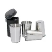 150ml Stainless Steel 4pcs Outdoor Wine Glass With Cup Bag Portable Stackable Mugs