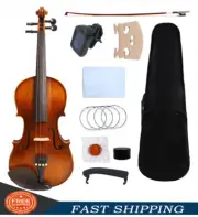 4 String 3/4 Acoustic Violin Handmade Violin for Student Beginner with Bow Case