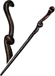 Handicraftviet Hand Carved Snake Wand Wooden Wand 15 Inch for Witchcraft/Collectible Cosplay Magic Wand/Magical Gift for Halloween, Christmas and Birthday Party (Snake Wand)