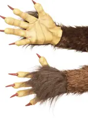 Krampus Demon Gloves Latex Beast Animal Fancy Dress Accessory Halloween
