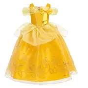 Sleeping Beauty Beauty and the Beast Princess Belle Dress Cloak Flower Girl Dress Cosplay Costume Party Movie Cosplay for Girls' Kid's Children's Day Masquerad