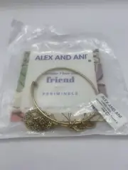Alex and Ani Bracelet Gold Bangle Bracelet Because I Love You Friend Periwinkle
