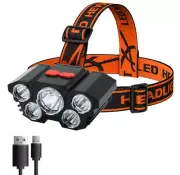 5 LED Headlamp USB Rechargeable Night Light Torch Waterproof Headlamp Head lamp