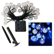 Blue-Crystal Globe Solar Lights,Solar Lights Outdoor Waterproof with 8 Lighting Modes 7M/24Ft,Solar Outdoor String Lights for Tree Garden Patio Party (Blue)