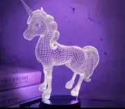 Unicorn Night Light USB Nice Dream 3D Lamp Illusion New