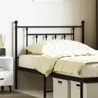 Black Metal King Single Headboard 107cm Stylish Durable Bedroom Decor