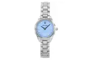 Bulova Sutton Diamond Accents Stainless Steel Light Blue Dial Quartz 96P250 Women's Watch