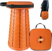 Upgraded Folding Stool - 485lbs Load Capacity,Telescopic square, Orange