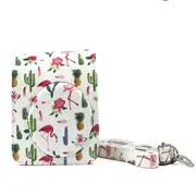 Flamingo Cactus Pattern PU Leather Protective Camera Case Bag For Instax Mini70 Camera