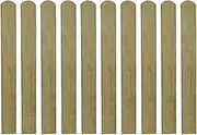 Impregnated Fence Slats 10 pcs Wood 80 cm,Fencing Pickets 7.54KG-312392