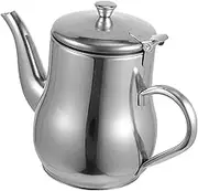 MOKKHNB 1Pc Stainless Steel Grease Can with Fine Mesh Strainer Oil Dispenser for Kitchen Storage Easy to Use Oil Filter Pot for Frying for Recycling