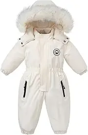 [Acuryx] Infant Girls Boys One-piece Snowsuits Hooded Overalls Ski Suits Winter Waterproof Coats Jumpsuits for Baby Toddler