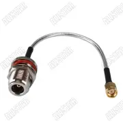 Cable RG402 100cm N Jack Female Bulkhead to SMA Male Plug RF Semi-Flexible-.141"