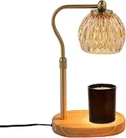35W Candle Warmer Lamp with with Timer dimmer, Small Table Lamp, Height Adjustable Wax Lamp with 2 Bulbs Use for Home Living Bedroom Deco