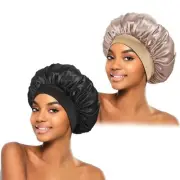 2Pcs Silk Bonnet for Sleeping, Satin Hair Bonnets, Soft Elastic Band Silk Sle...