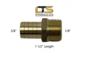 3/8" Hose Barb x 1/8" Male NPT Brass Pipe Fitting for Gas Water Air Fuel Qty 50