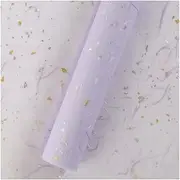 Wrapping Paper 4 Models Glossy Paper Gold and Silver Embellishment Elegant Sophisticated Flower Gift Wrapping Paper (Color : Purple)