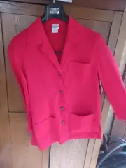 JACLYN SMITH classic Red Career Blazer Jacket coat top NWT. Sz 8