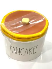 Rae Dunn "PANCAKES" Cannister Ceramic NEW Warmer Prep or Mix Holder