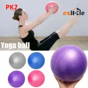 2x 25cm Yoga Ball Pilates Fitness Exercise Stability Balance Ball Women Lady Gym