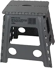 Whatnot FSS-M-SG Folding Chair, Step Stool, Gray, Width 15.4 x Depth 13.0 x Height 15.7 inches (39 x 33 x 40 cm)
