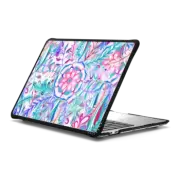 MacBook Pro 13-inch (M1 / M2 / Intel) Impact Case Boho Floral Burst in Pink and Teal sleeve