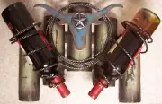Wine Double Bottle Holder and/or Decorative Sculpture Western Steer Head NEW